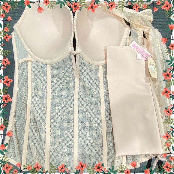 VICTORIA'S SECRET Stretch Lace & Cut-Out Corset 36D - Picture 7 of 10
